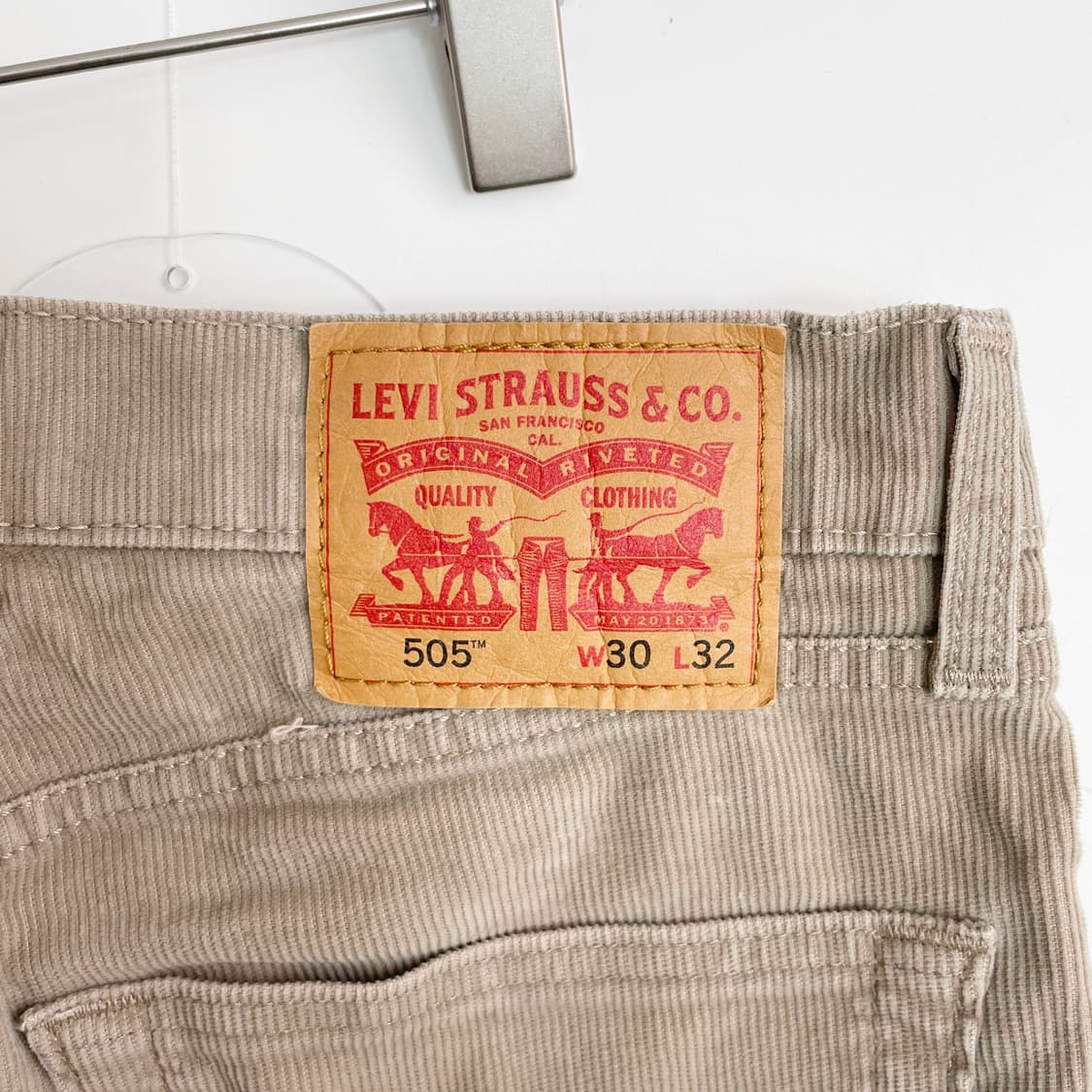 F2 리바이스 505 베이지 코듀로이 팬츠 33사이즈 상품이미지4