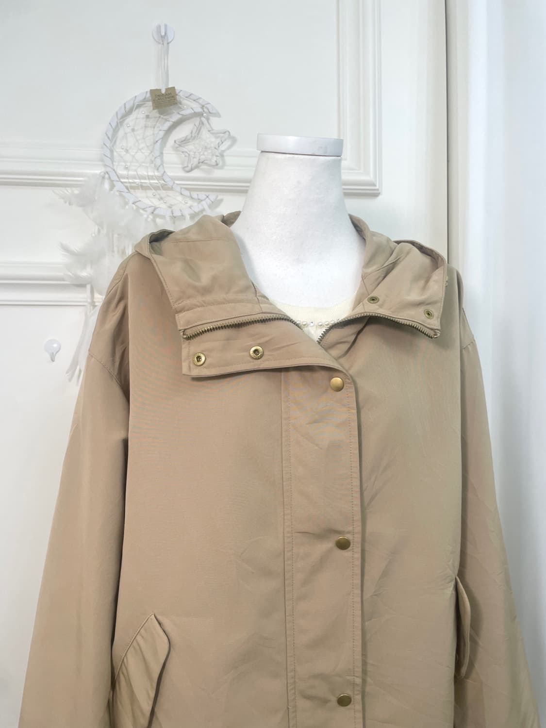 beige spring hoodie basic jacket 상품이미지6