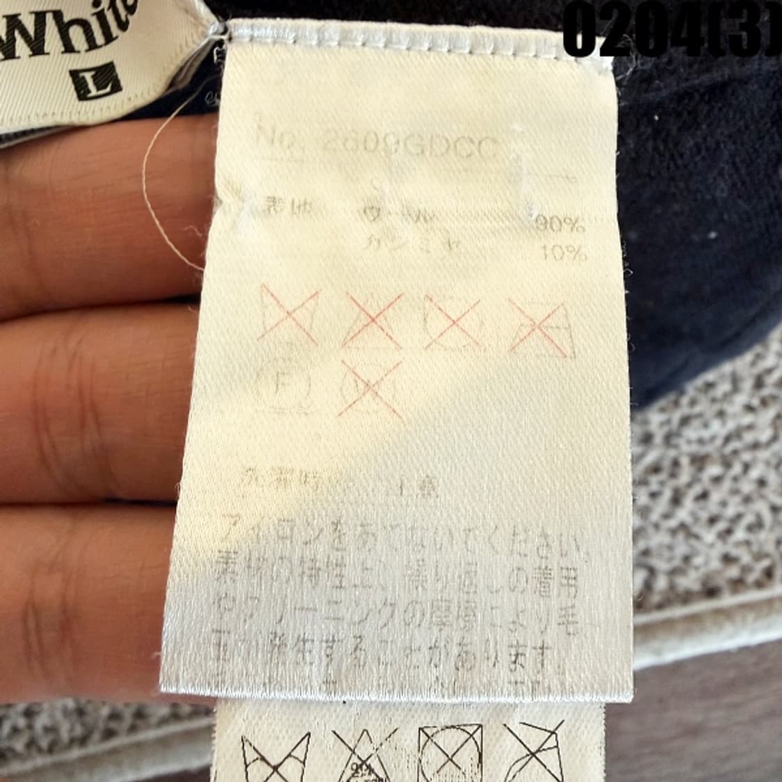 [L] 블랙앤화이트 골프웨어 울혼방 니트 스웨터 0204(3) 상품이미지5