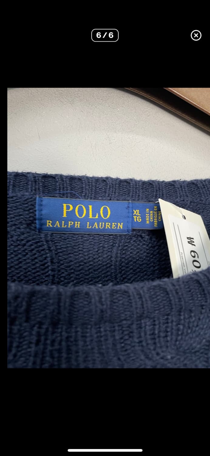 폴로랄프로렌 네이비 꽈배기 니트 A2420 상품이미지6