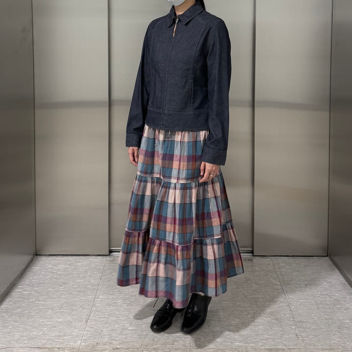 Beams boy plaid tiered skirt 상품이미지2