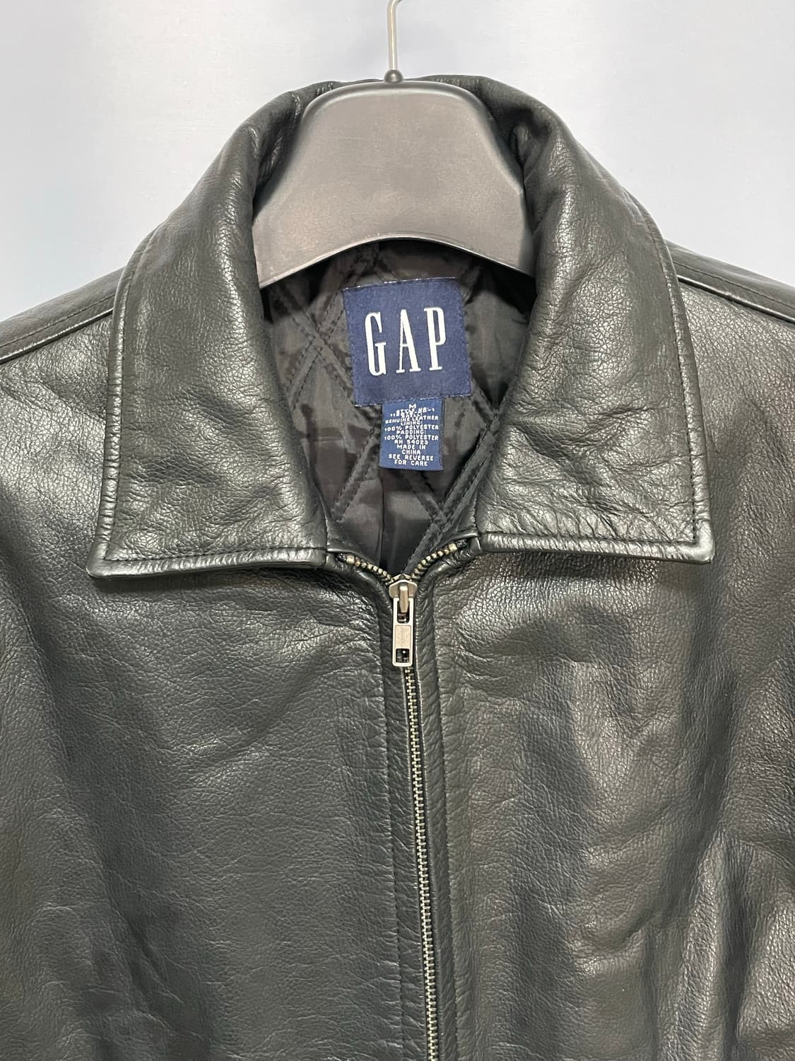 [D.O Archives] 90s 올드갭 레더 싱글 라이더자켓 블랙(M) 상품이미지2