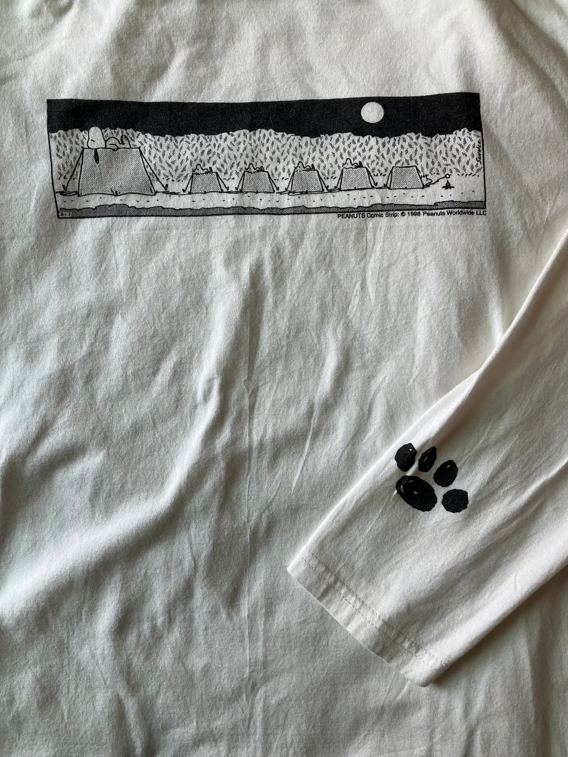 스누피 흰 긴팔티 상품이미지3