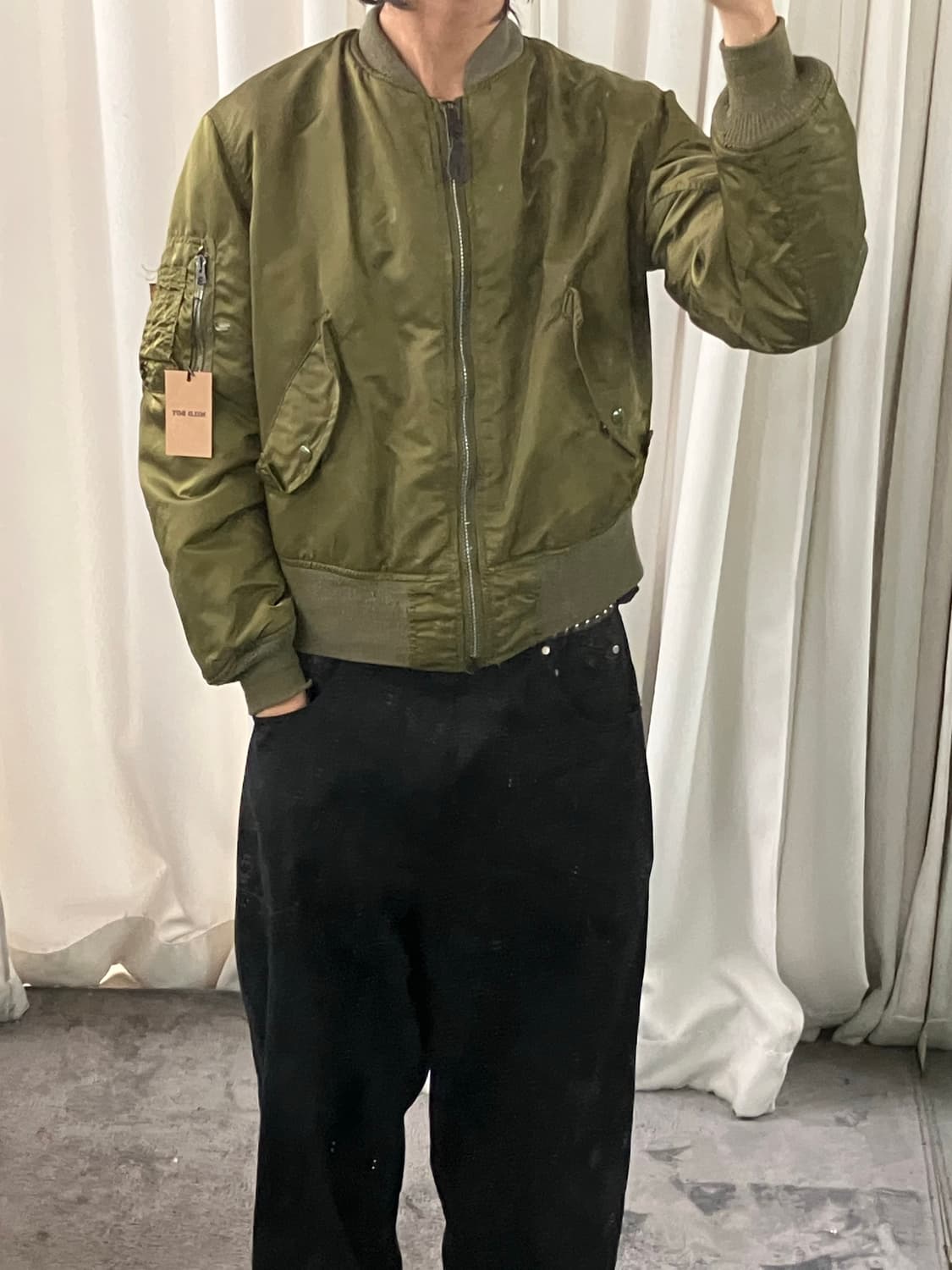 알파인더스트리 카키 MA-1 항공 점퍼 S 상품이미지7