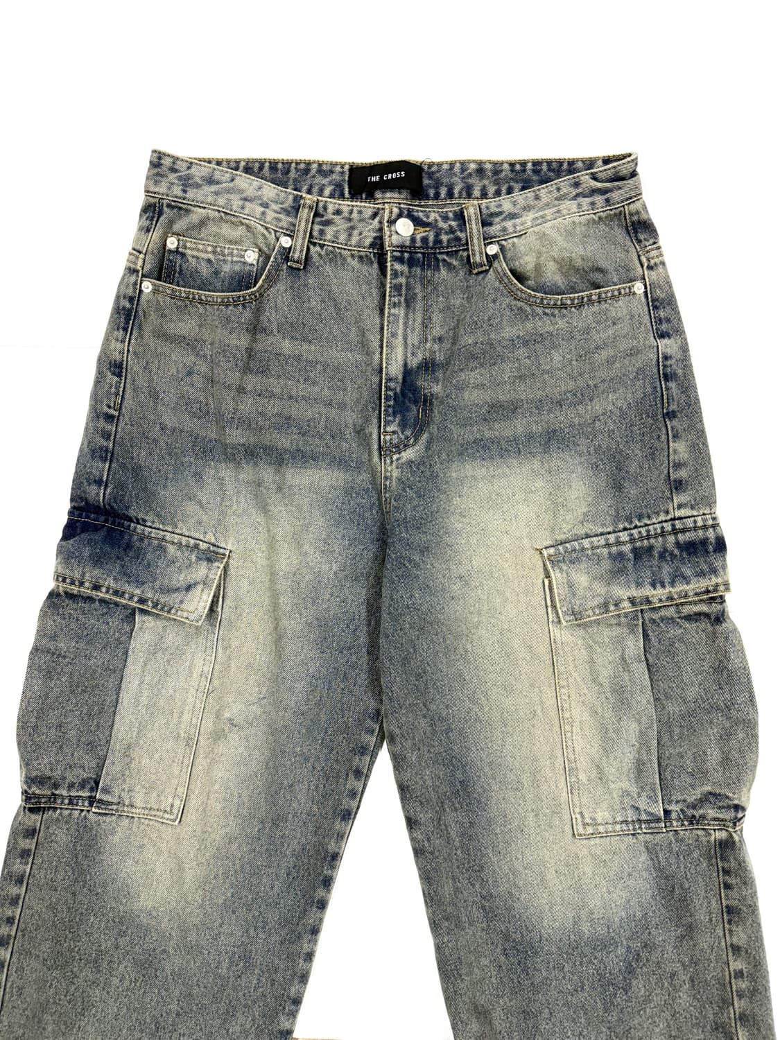 빈티지 워싱 카고 데님팬츠 상품이미지3