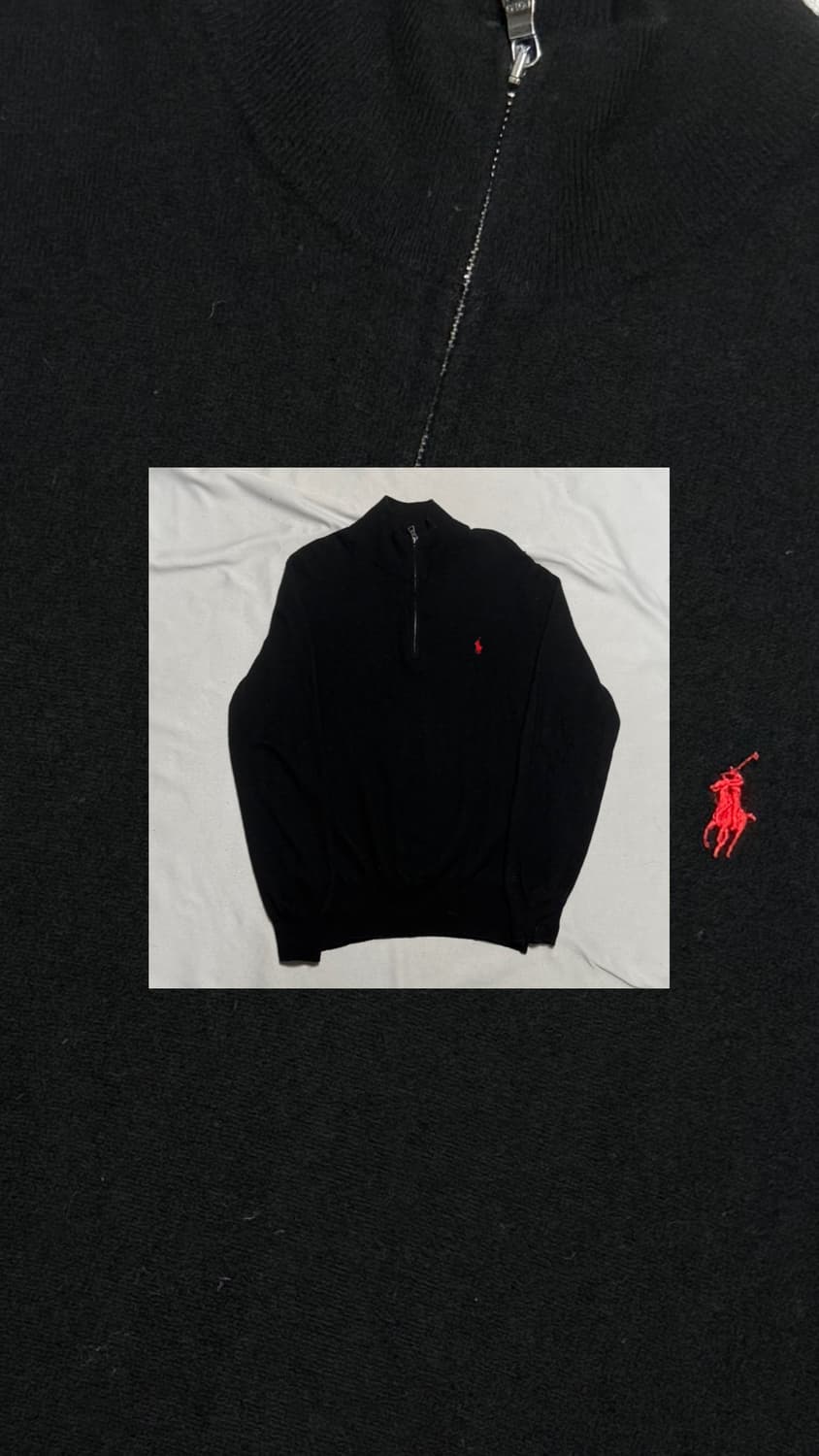 폴로랄프로렌 블랙 반집업 니트 상품이미지1