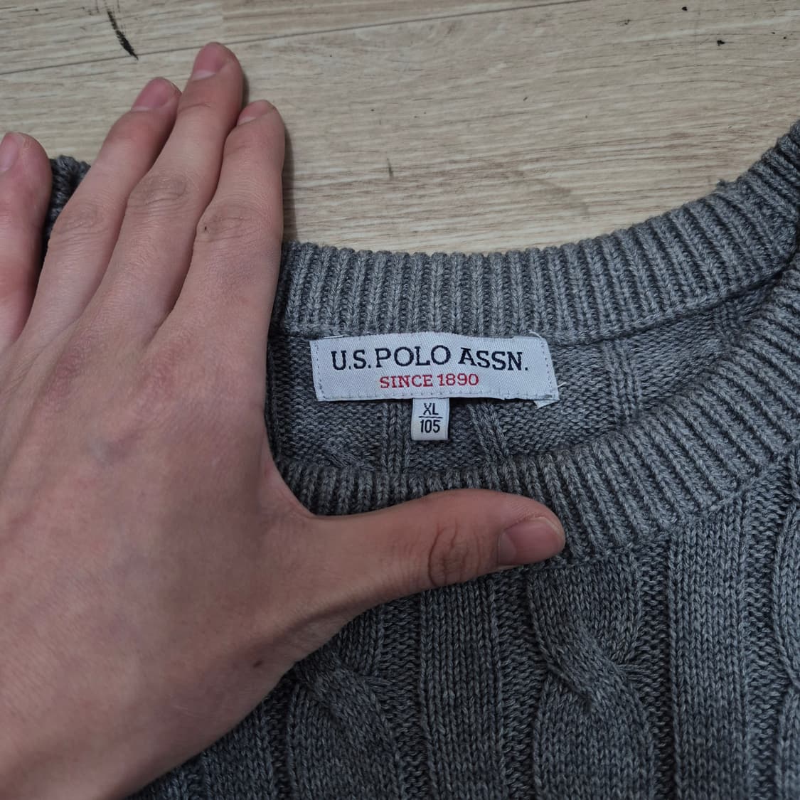 US 폴로 아센 케이블 라운드니트 XL(105) 상품이미지5