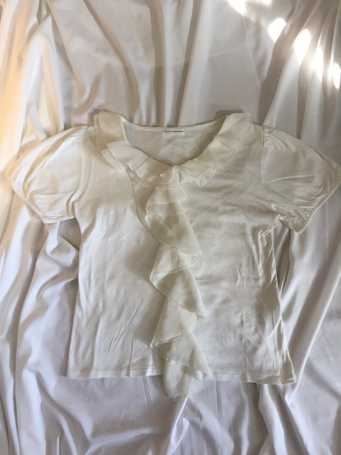 프릴 코튼 탑 상품이미지1