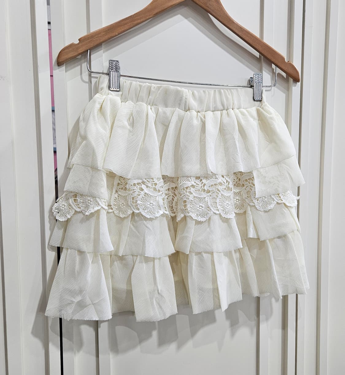 레이스 프릴 미니 스커트 상품이미지2