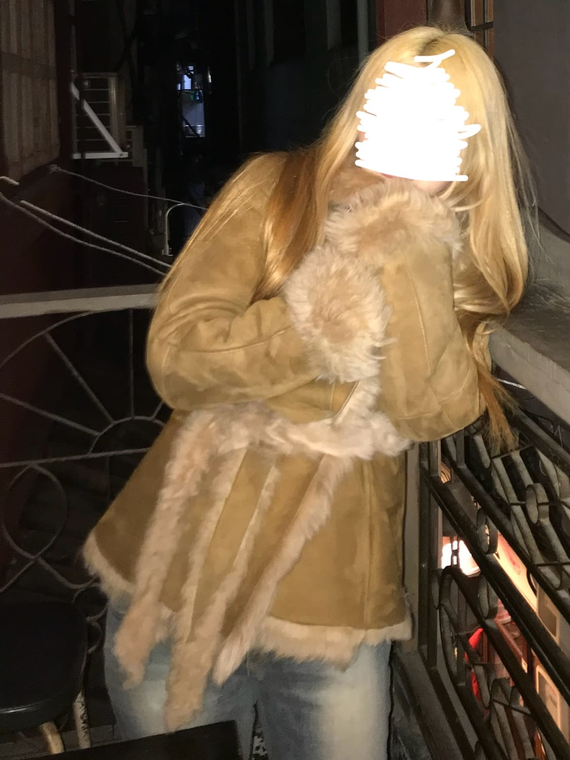 빈티지 vintage 스웨이드 무스탕 퍼코트 상품이미지2