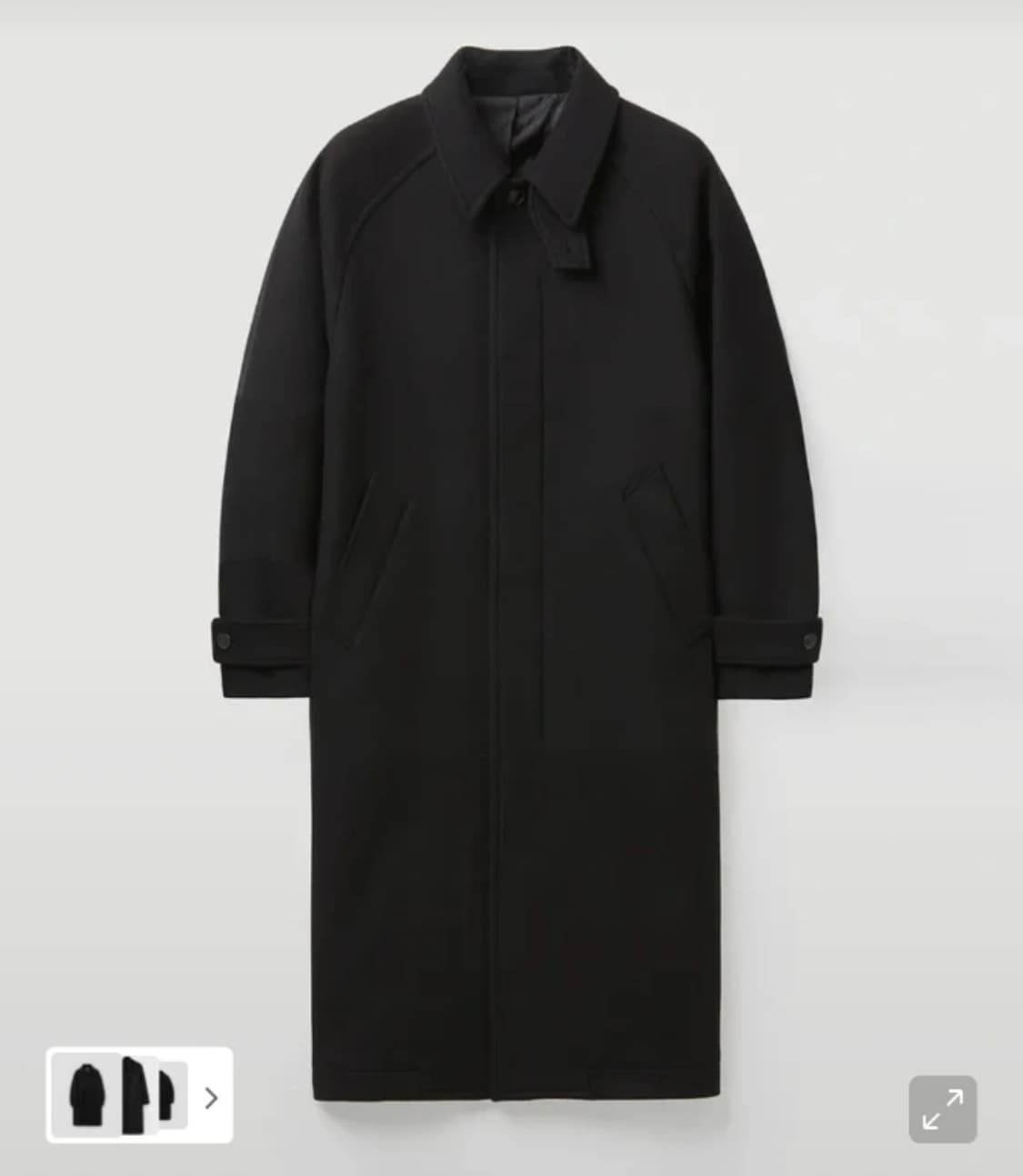 쿠어 벨란디 캐시미어 발마칸 코트 블랙 L 상품이미지1