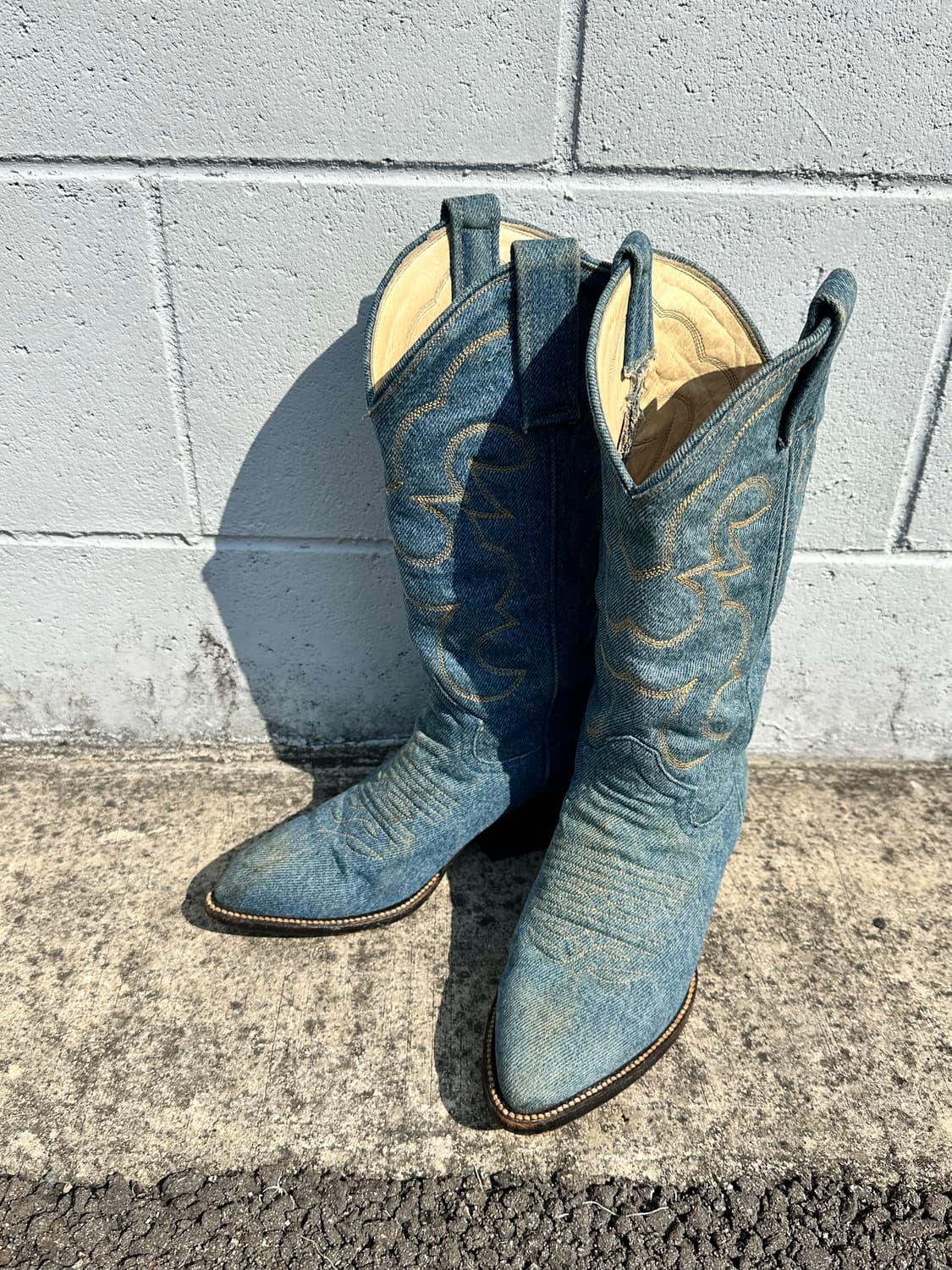 빈티지 데님 웨스턴부츠 상품이미지5