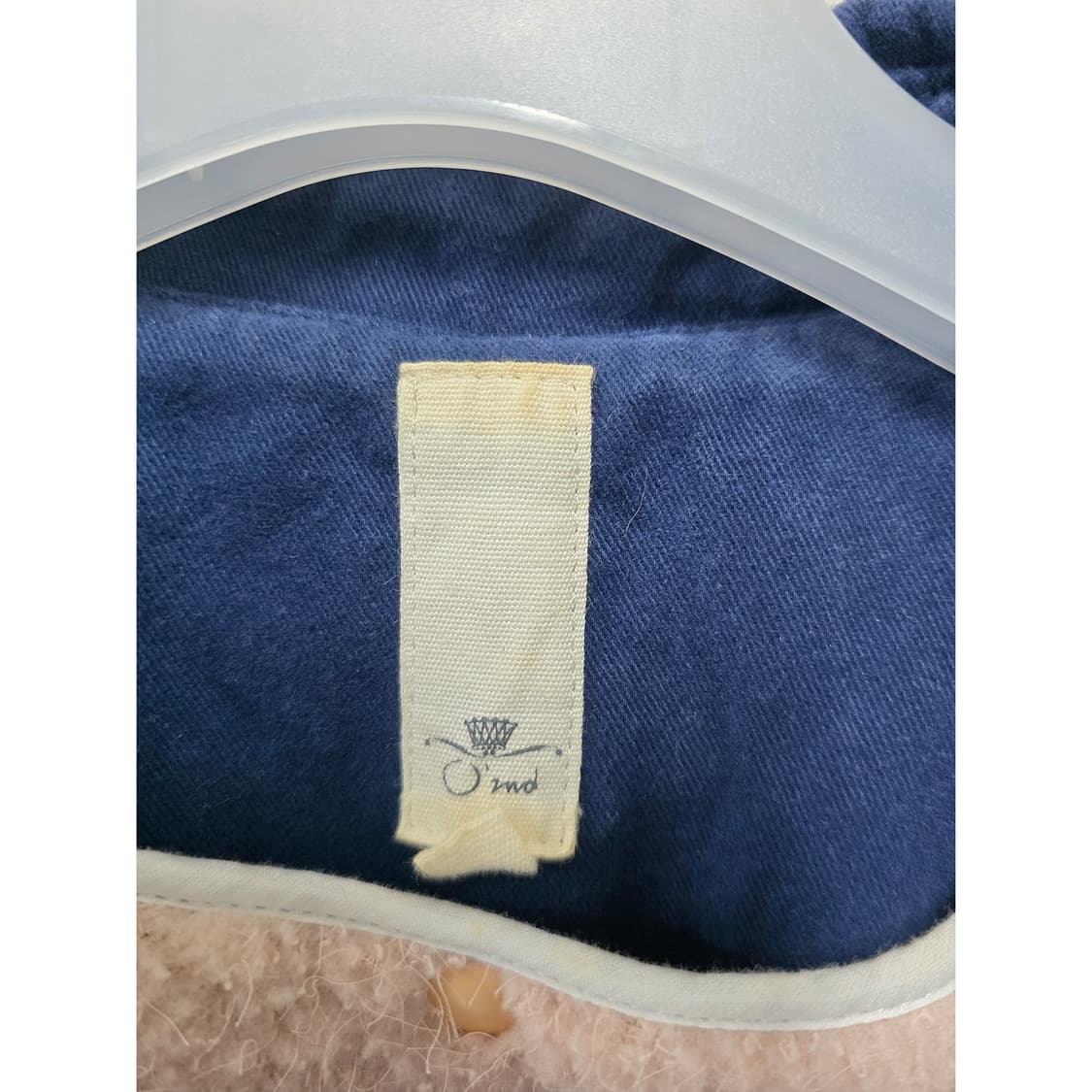 택포) M 한섬 오즈세컨 꽃자수 네이비 자켓 상품이미지2