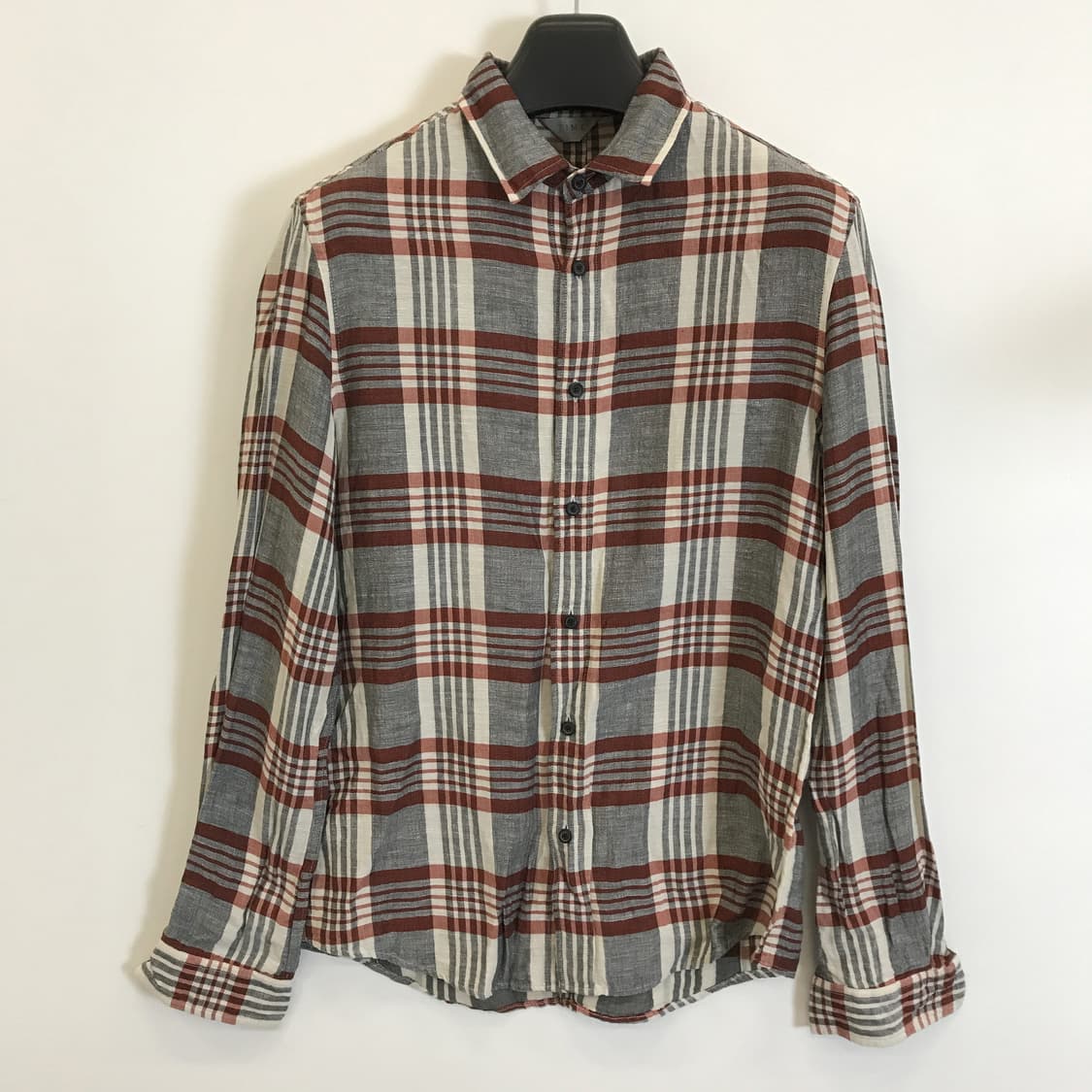 타임옴므 린넨 체크셔츠 [95] 상품이미지1