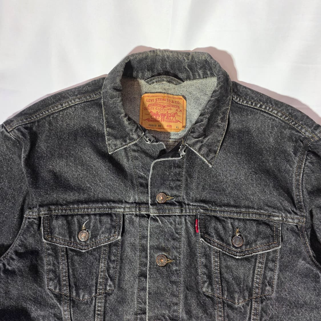 [XL]90s 리바이스 70503-02 블랙 트러커 자켓 상품이미지3