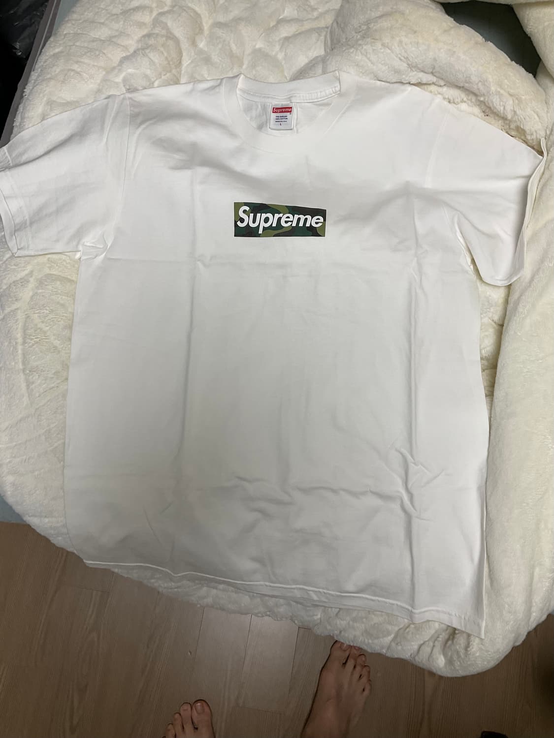 슈프림 박스로고 카모 반팔티 L 상품이미지2