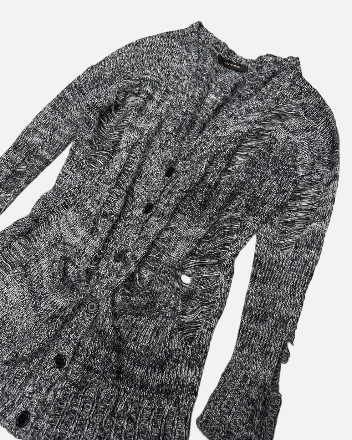 distressed chain knit cardigan 상품이미지2
