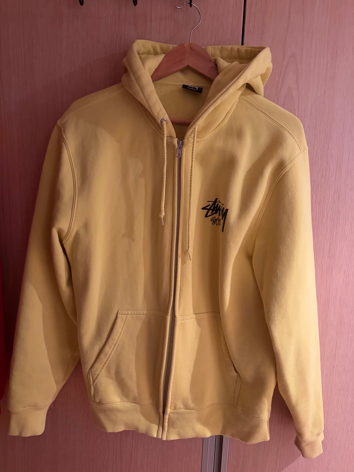 스투시 서울 후드 집업 레몬 M 상품이미지3