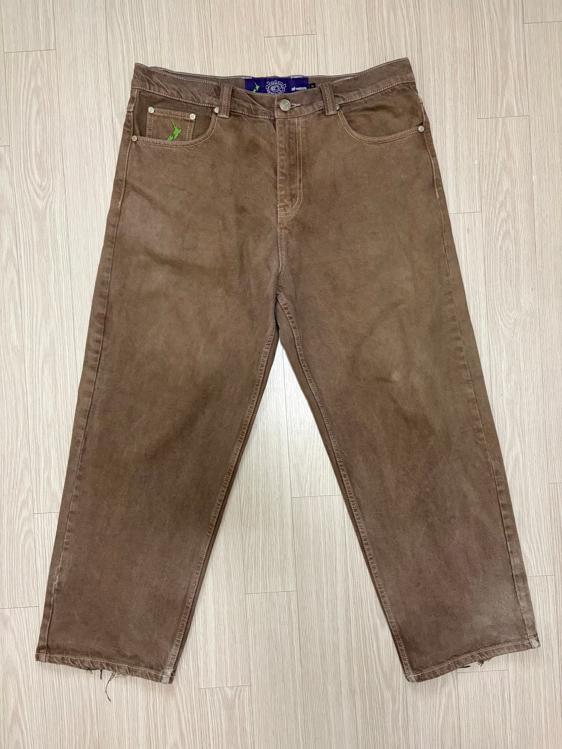 Always do what you should do 브라운 데님 팬츠 상품이미지2