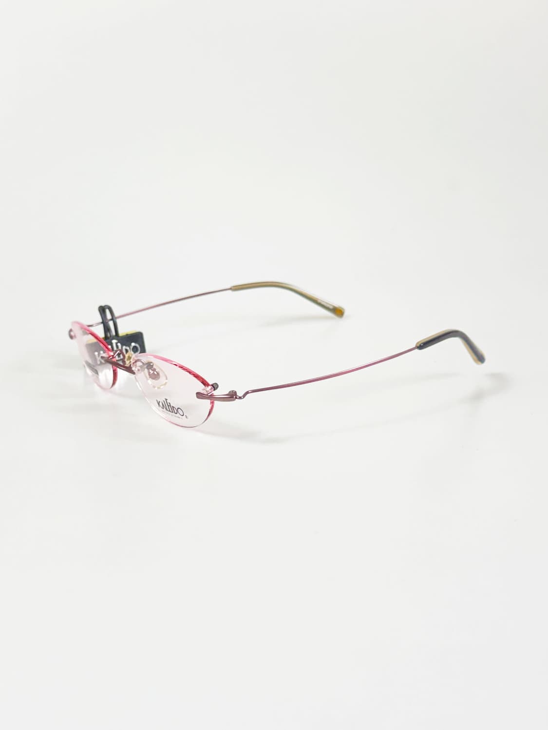 90s KALEIDO 무테 오벌 프레임 틴트 빈티지 안경 상품이미지3