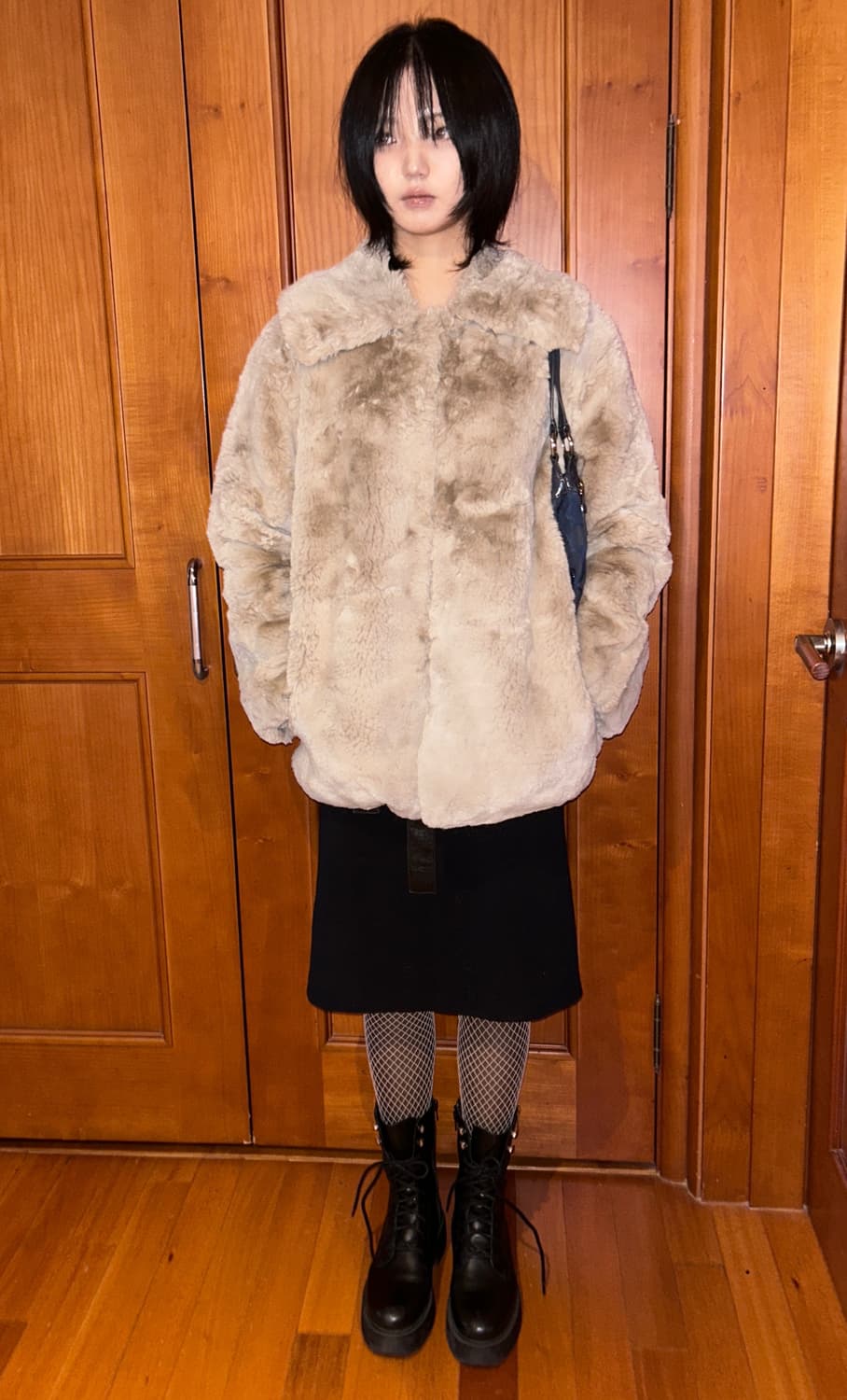 Beige Fur Jacket 상품이미지1