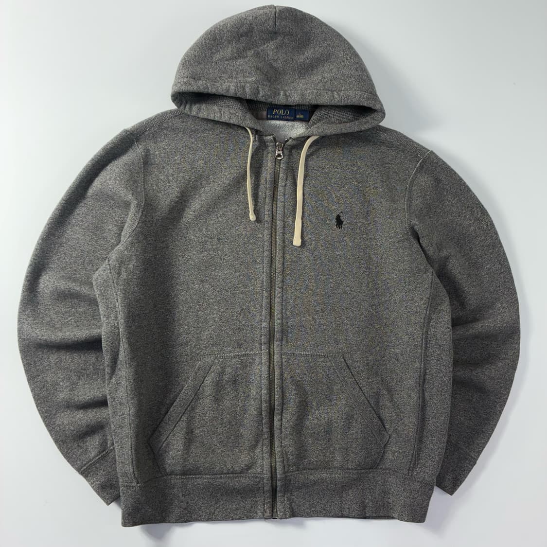 Polo  폴로 랄프로렌 자수 코튼 다크그레이 후드집업  상품이미지1