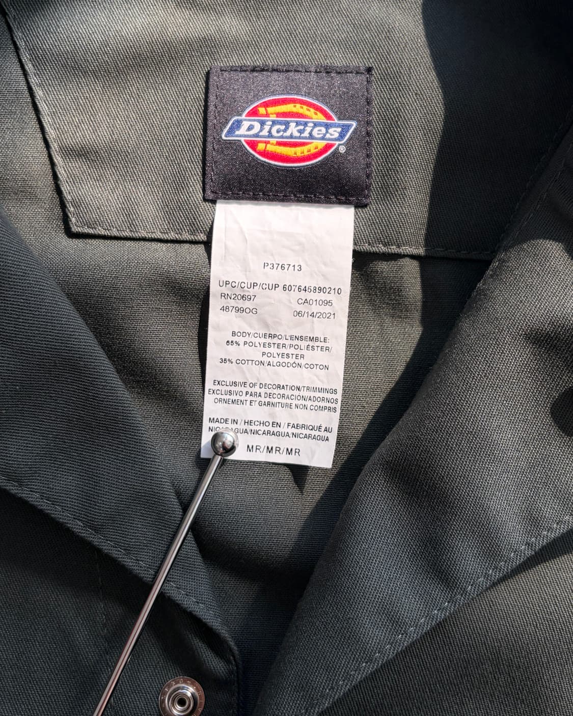 디키즈 점프수트 커버올 올리브그린 상품이미지9