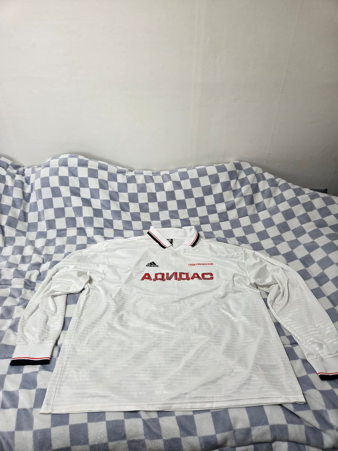 아디다스 GOSHA 고샤 루브친스키 콜라보 사커져지 카라티셔츠 화이트XL 상품이미지1