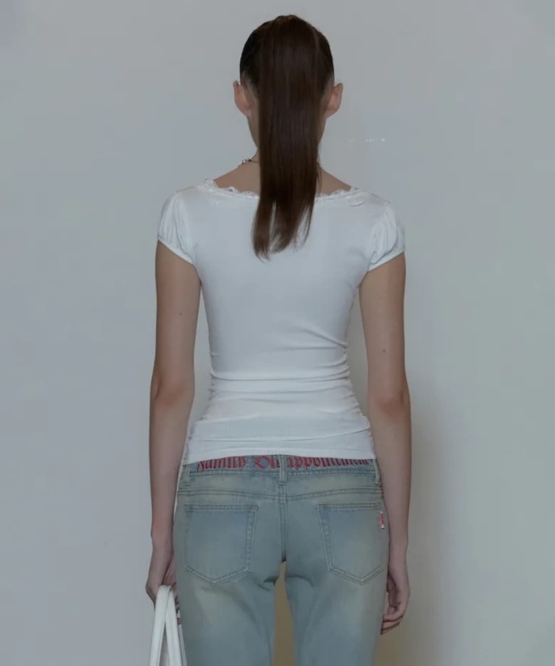 스컬프터 레이스 랩 탑 white lace top 상품이미지3