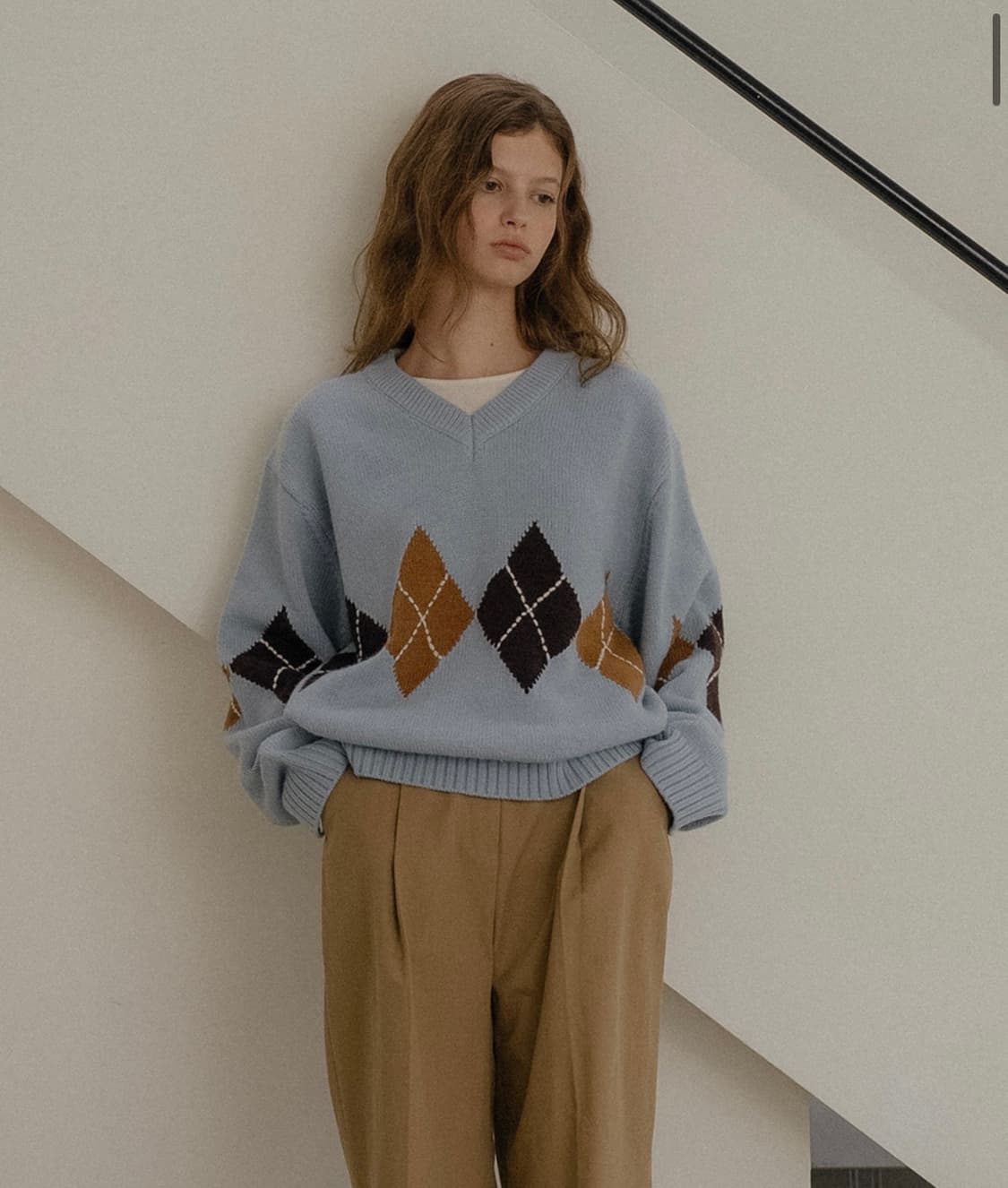 틸아이다이 아가일니트 상품이미지1