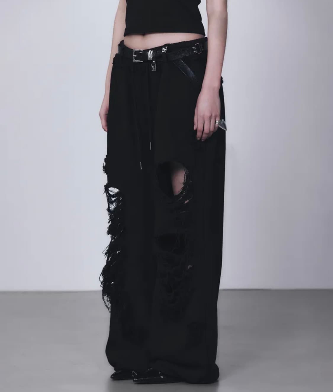 트리밍버드 Scratch Damage Wide Sweat Pants 상품이미지2