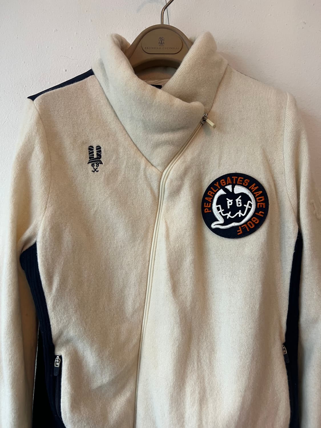 파리게이츠 여성 아이보리 울방풍집업점퍼 패딩니트점퍼 상품이미지1