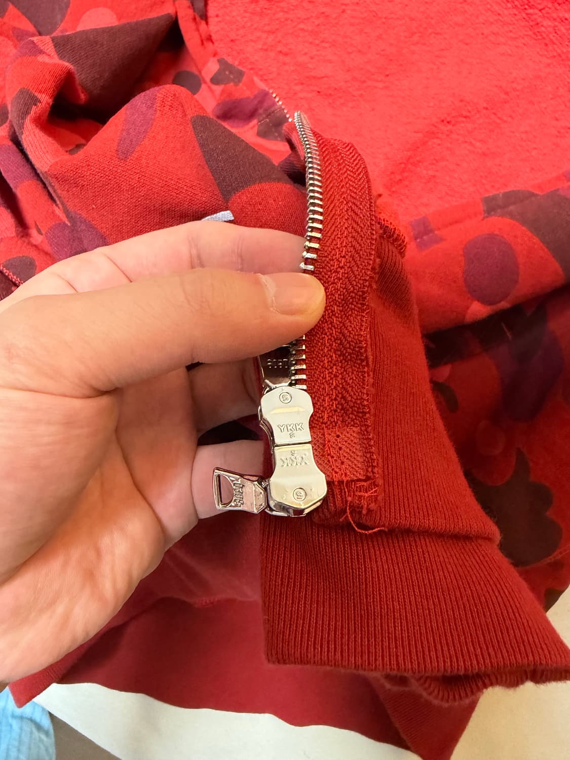 베이프 샤크 후드 레드 xl 상품이미지4