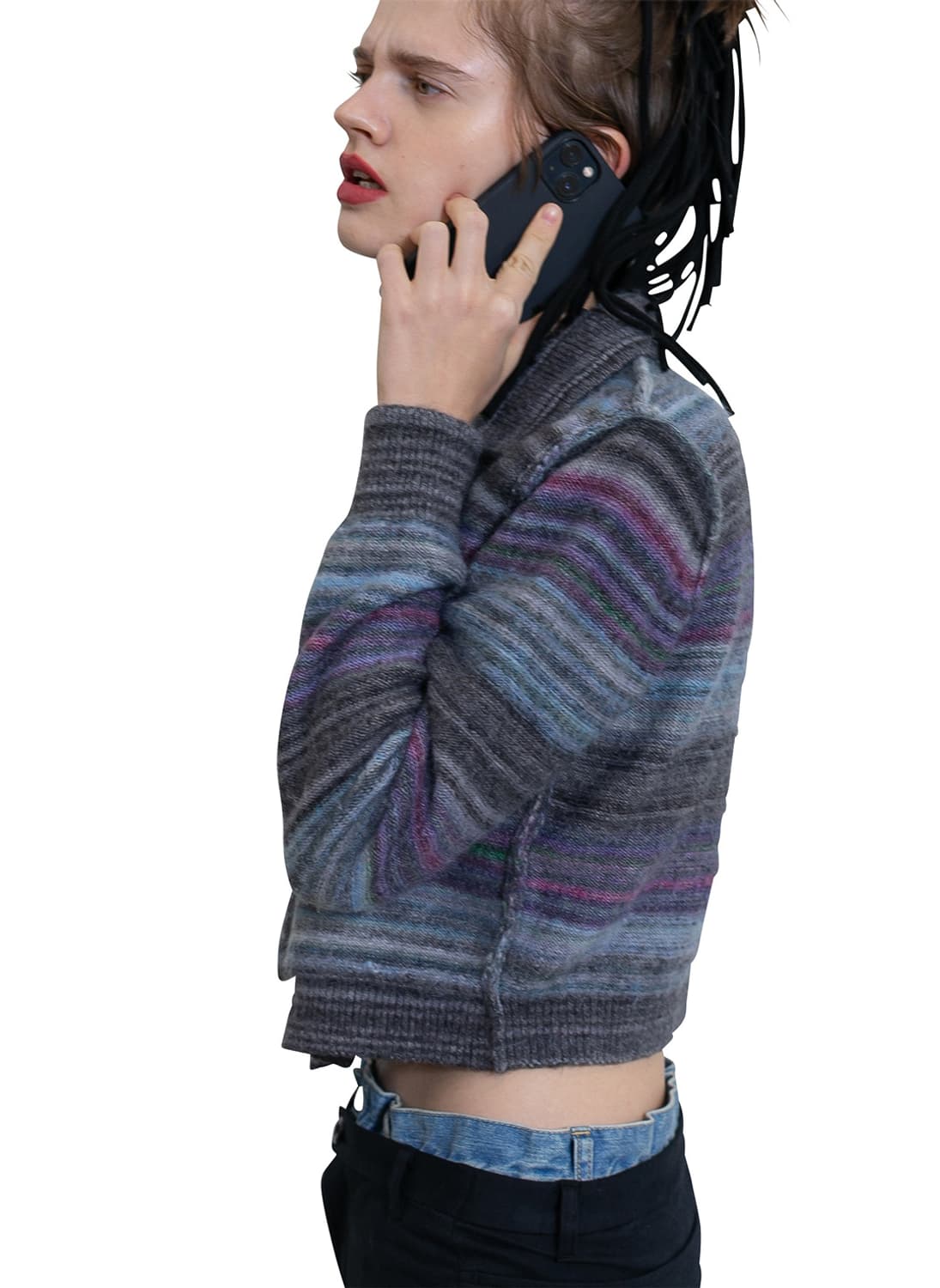 [F]퍼버즈 26ss 스트라이프 니트 셔츠/그레이 상품이미지2