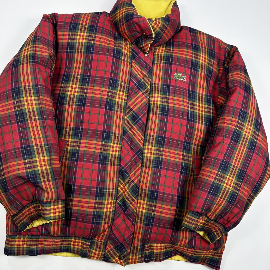 라코스테 크록 리버시블 타탄체크 패딩 점퍼 (S) 상품이미지4