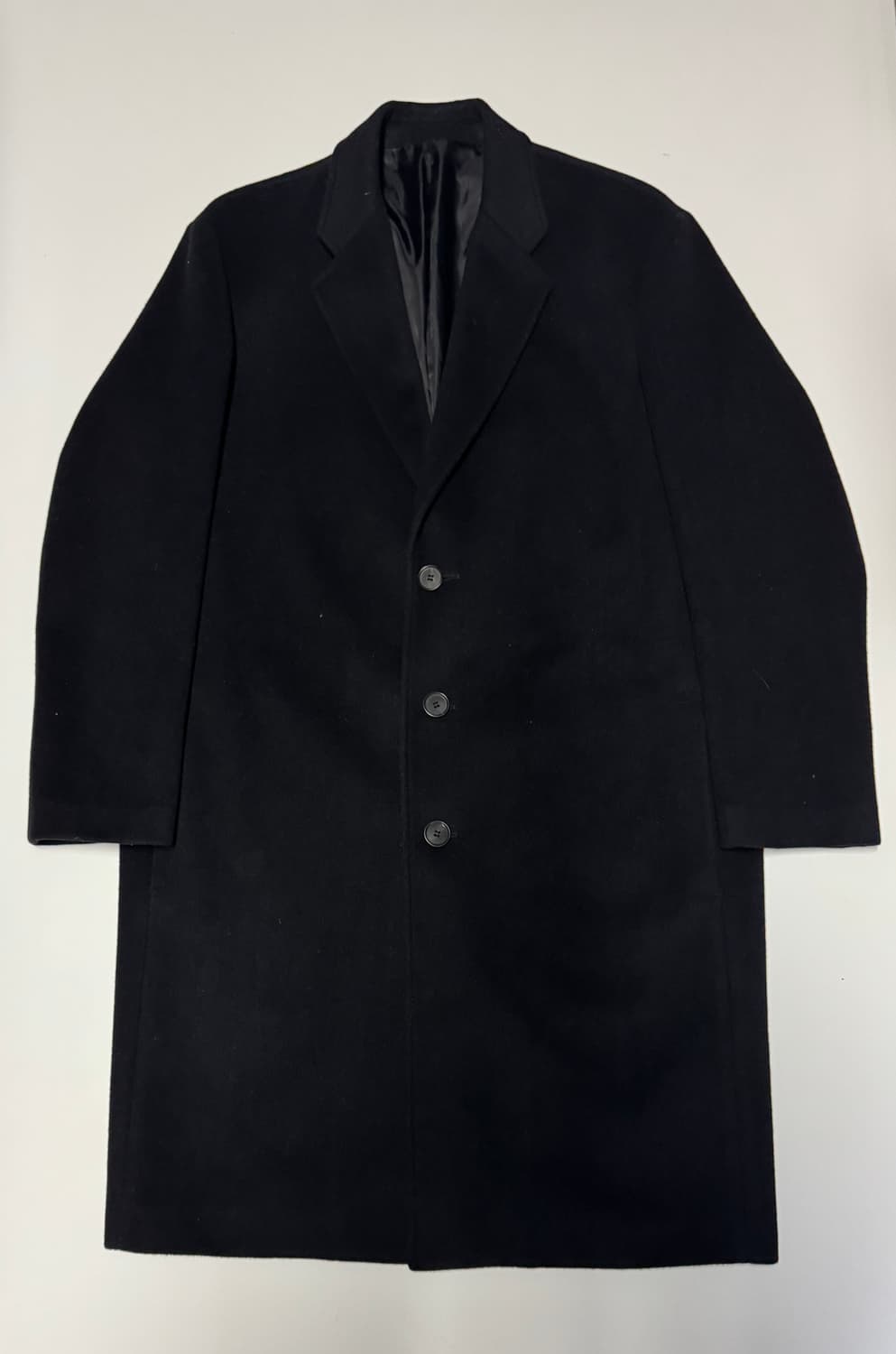 비바스튜디오 미니멀 싱글 울 코트 블랙 XL 상품이미지1