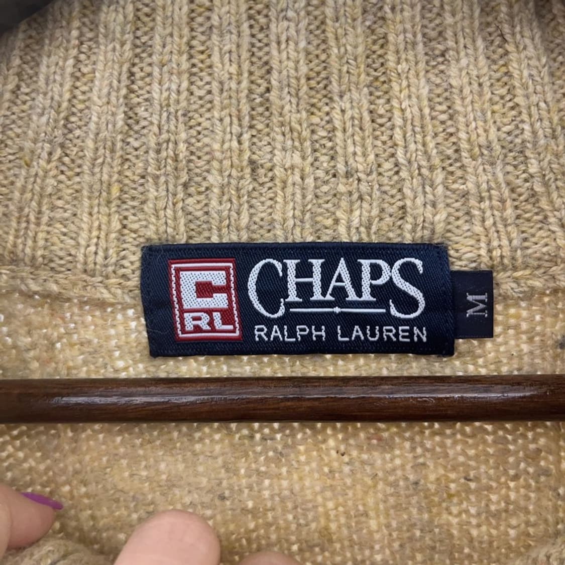 챔스 랄프로렌 빈티지 하이넥 버튼 울 니트 95 C06895 상품이미지5