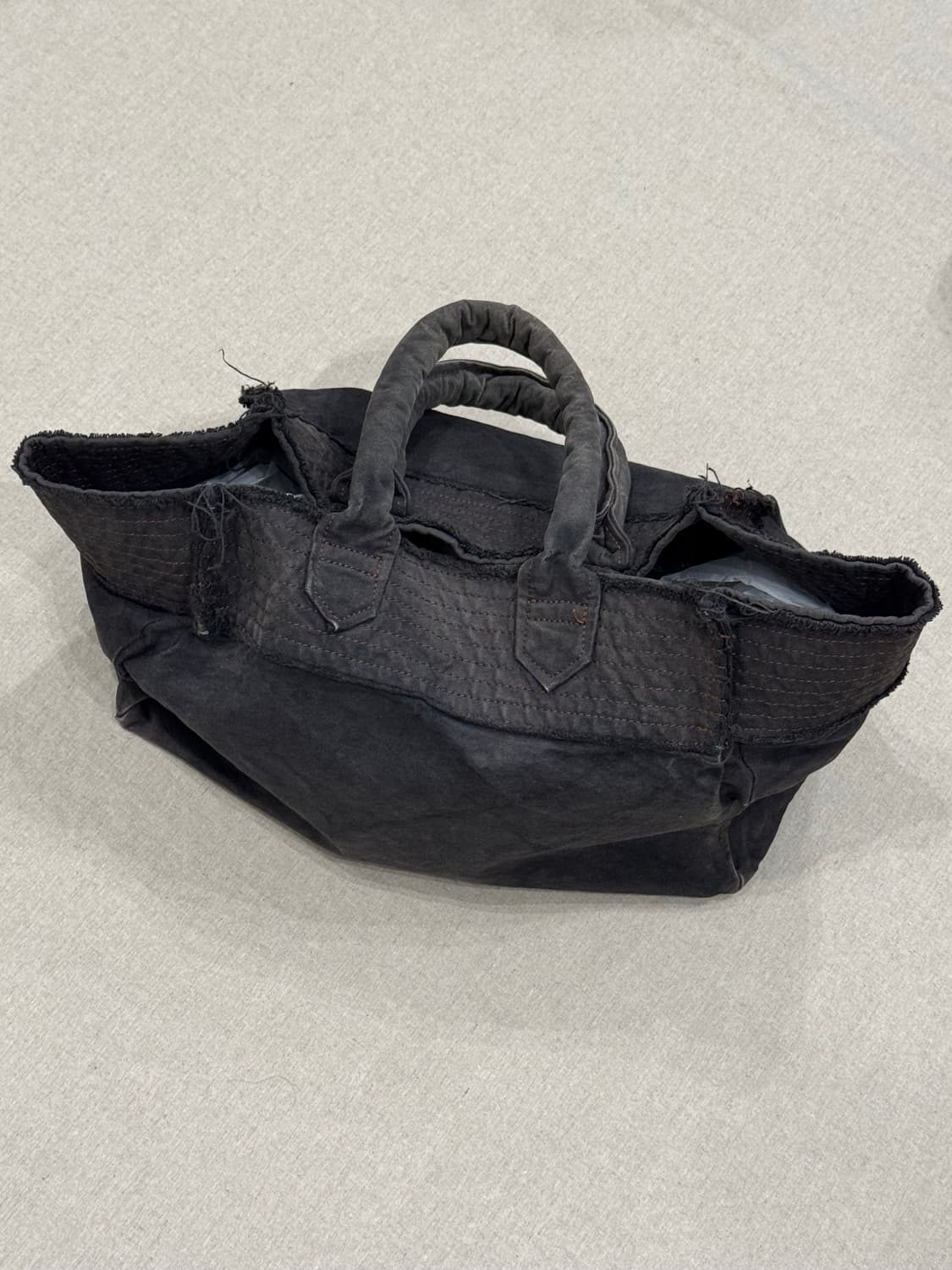 꼼데가르송 코튼 raw cut 토트백 상품이미지3