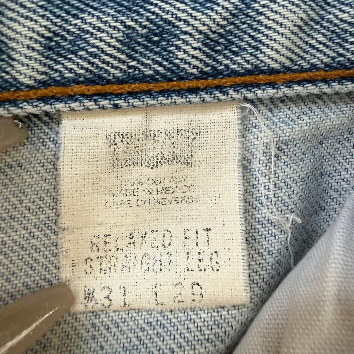 리바이스 Levi’s 빈티지 스트레이트 연청 데님 팬츠 찢청 상품이미지6