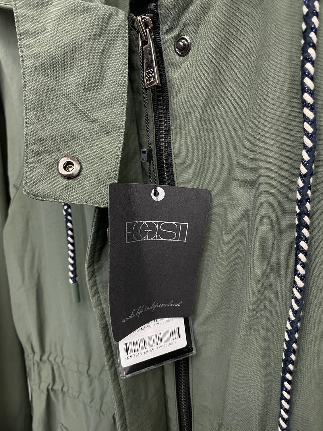 에고이스트(EGOIST) 후드 스트링 롱 야상 점퍼 상품이미지6