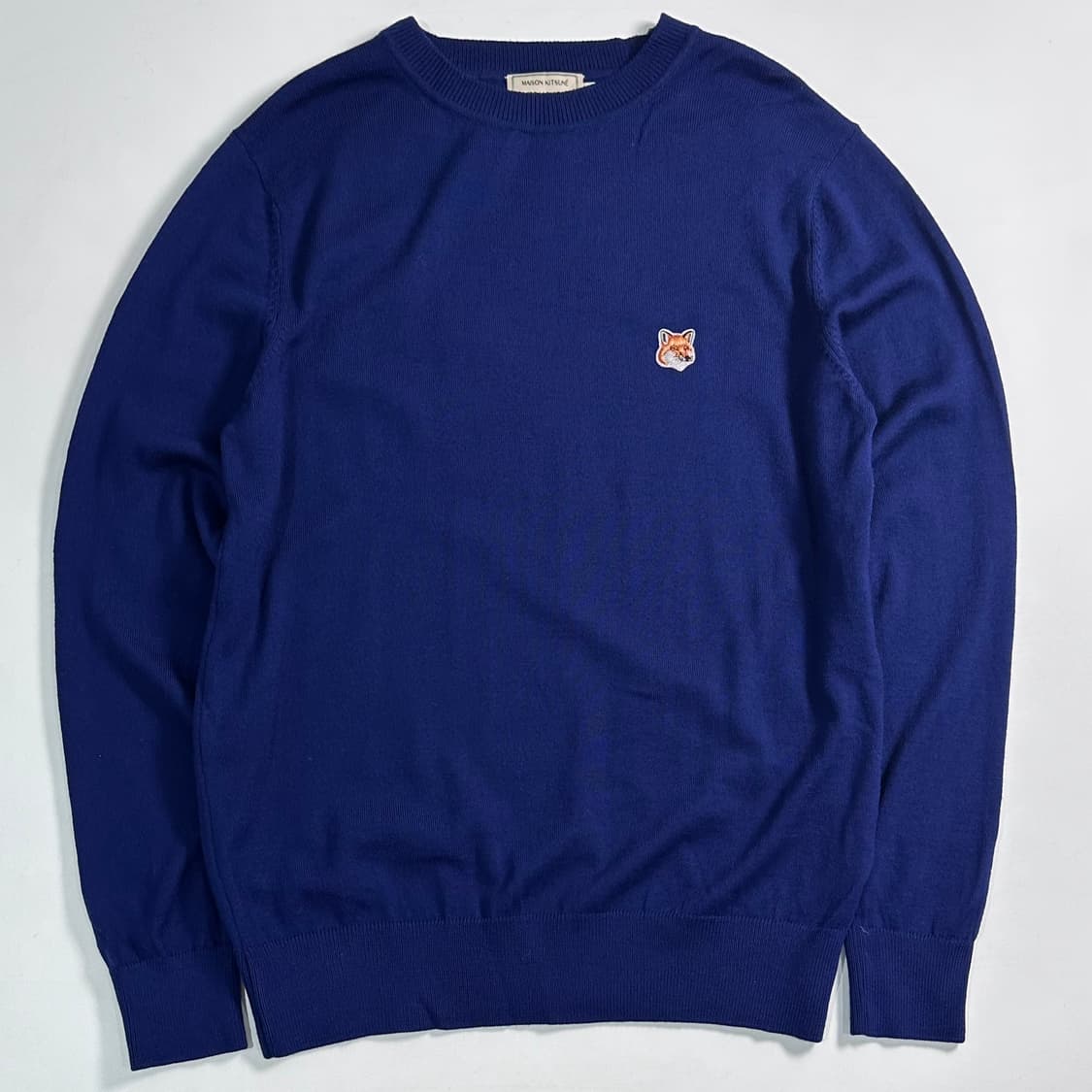 메종키츠네 블루 폭스헤드 니트  상품이미지1
