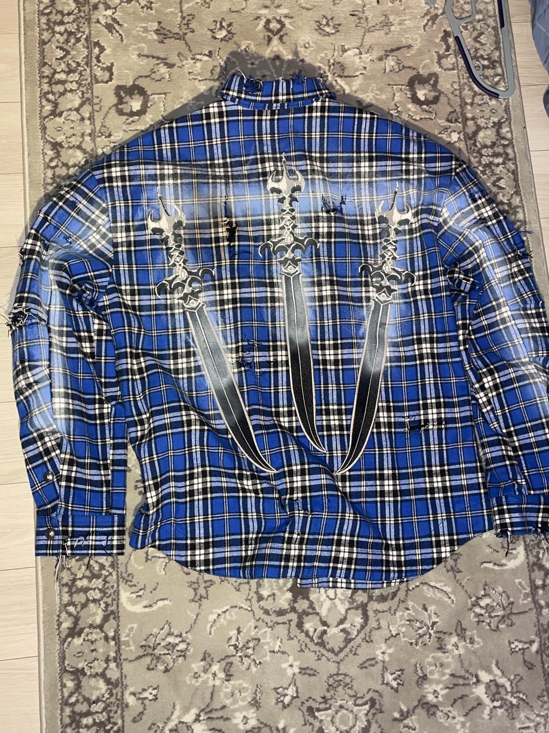 Thug Club Arab Sword Flannel Shirt 커스텀 상품이미지2
