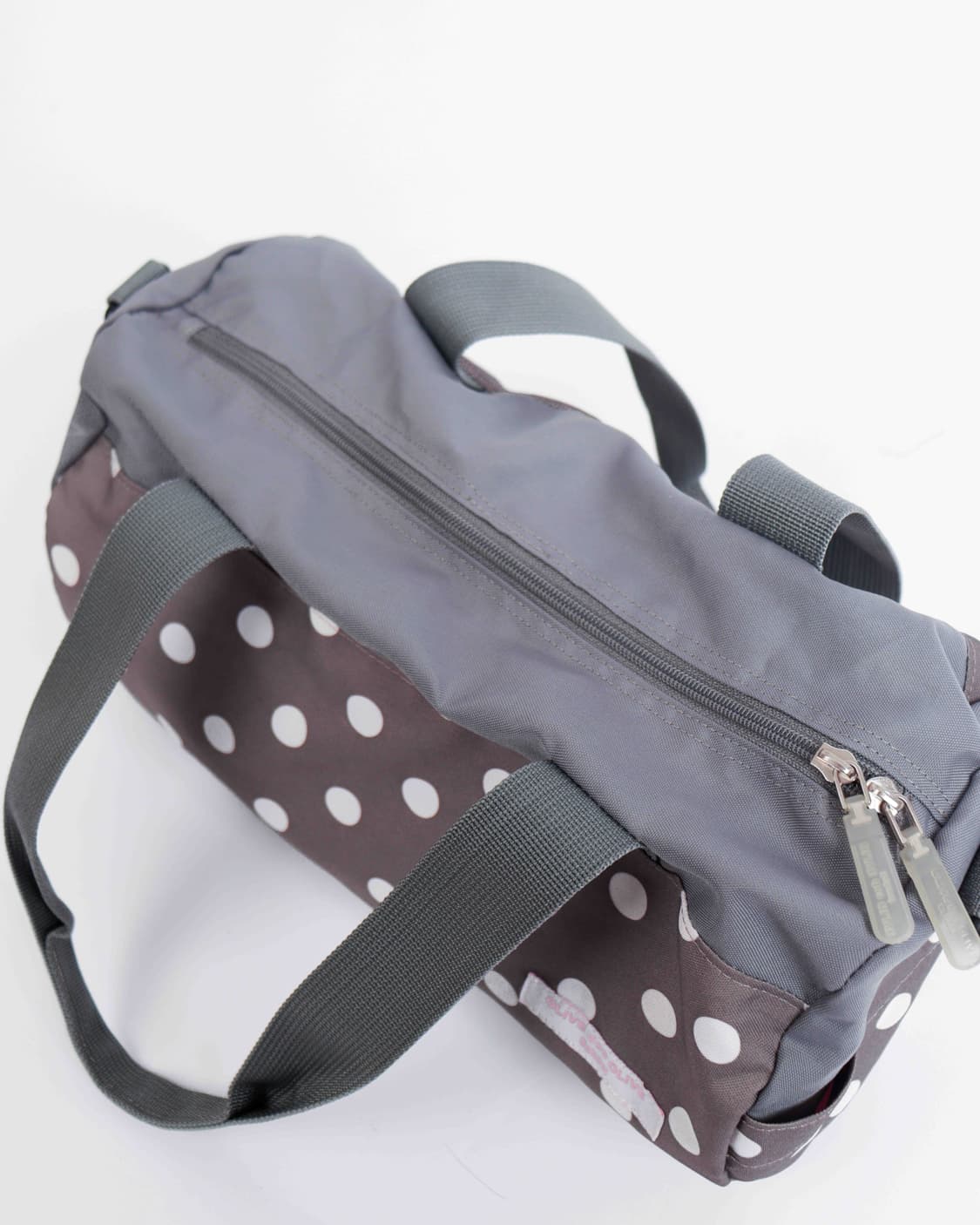[OLIVE des OLIVE] 그레이 × 브라운 폴카도트 보스턴백 상품이미지6