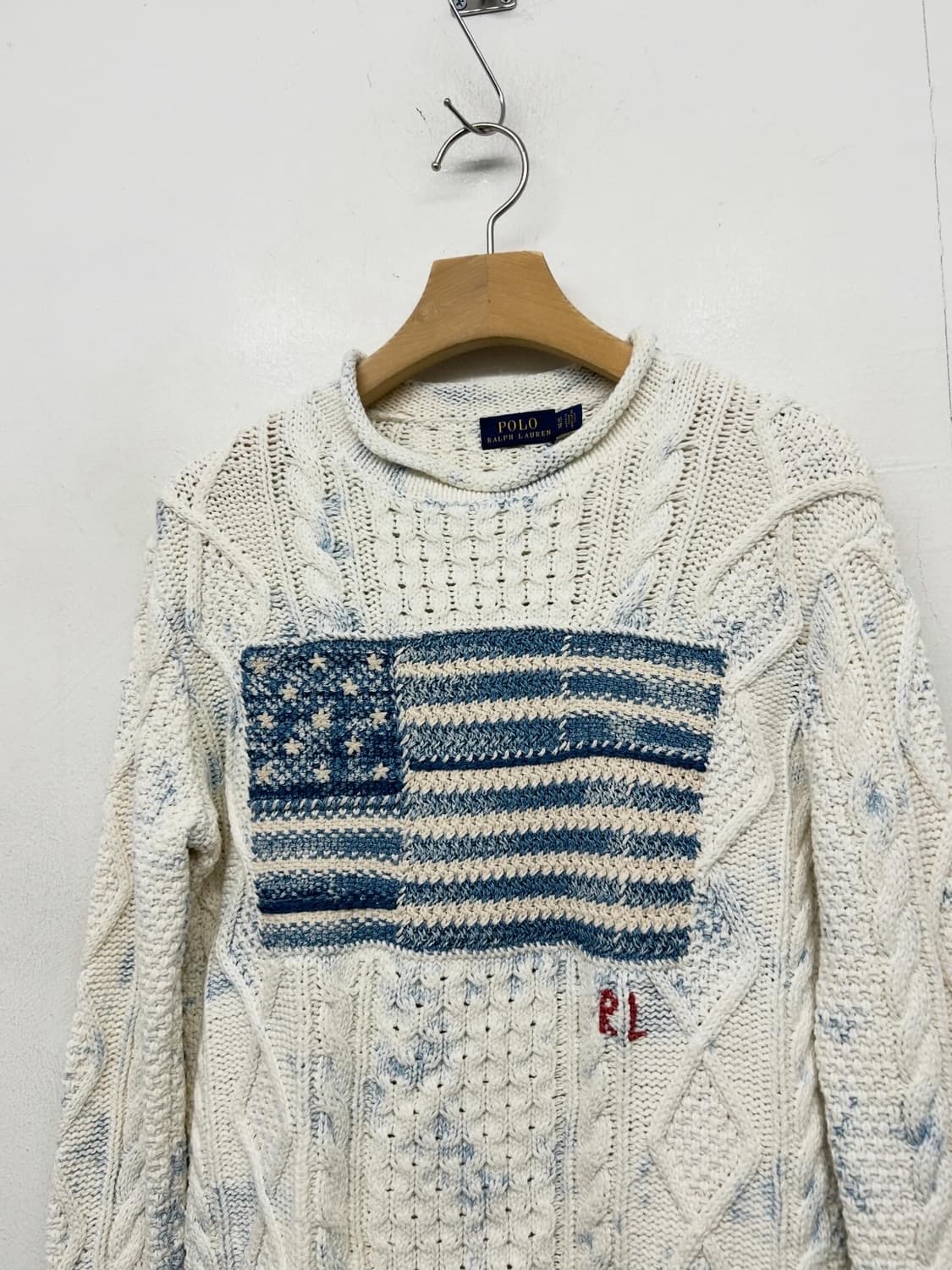 폴로 랄프로렌 성조기 케이블 코튼 니트 상품이미지2