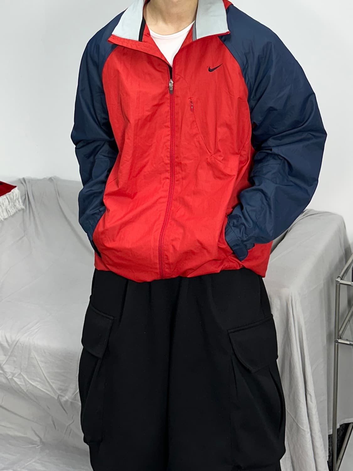나이키 00s 올드스쿨 배색 바람막이 2XL 상품이미지4