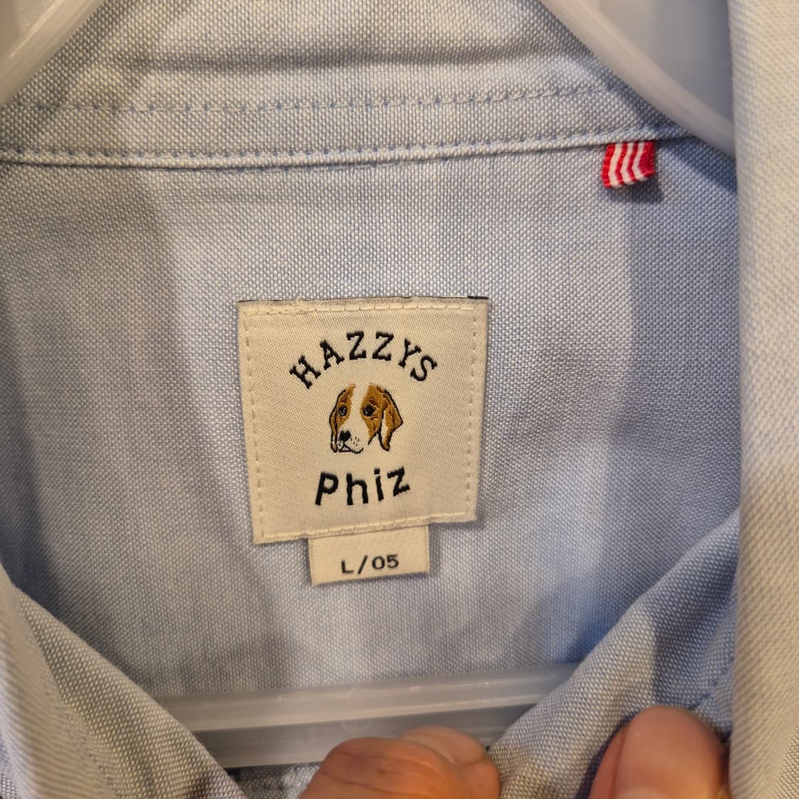 L 헤지스 하늘색 면셔츠 상품이미지3