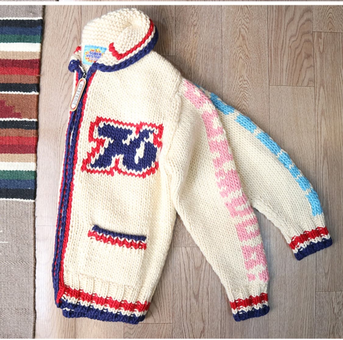 Hysteric Glamour 히스테릭 글래머 울100% 도톰한  코위찬 상품이미지8