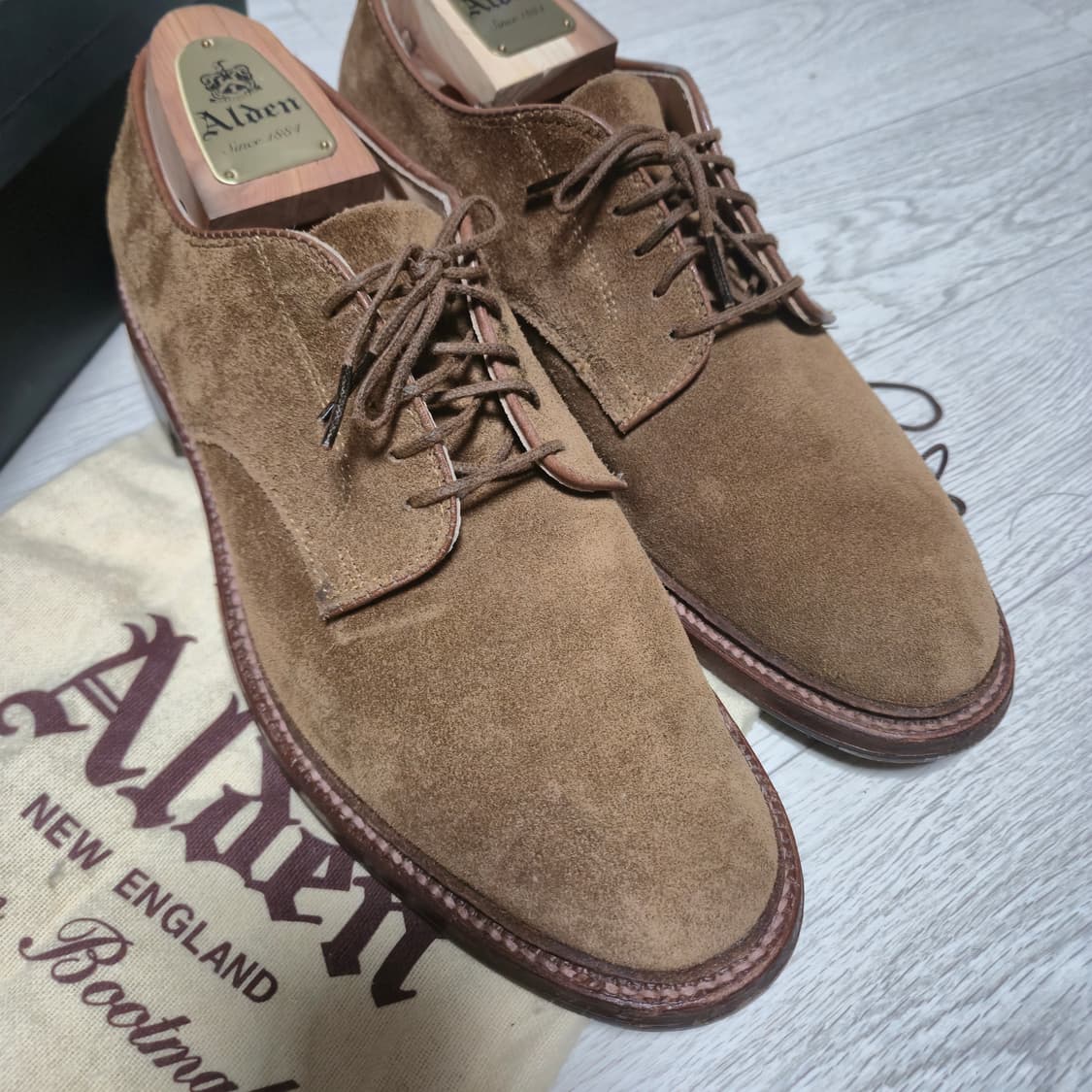 [7.5E] 알든 29336F 스웨이드 스너프 더비 슈즈 990 9901 상품이미지3
