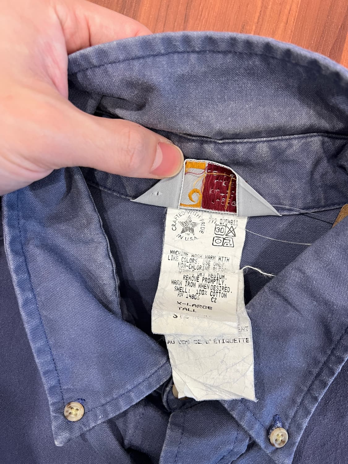 90s Carhartt 칼하트 투포켓 워크 셔츠 (made in USA) 상품이미지10