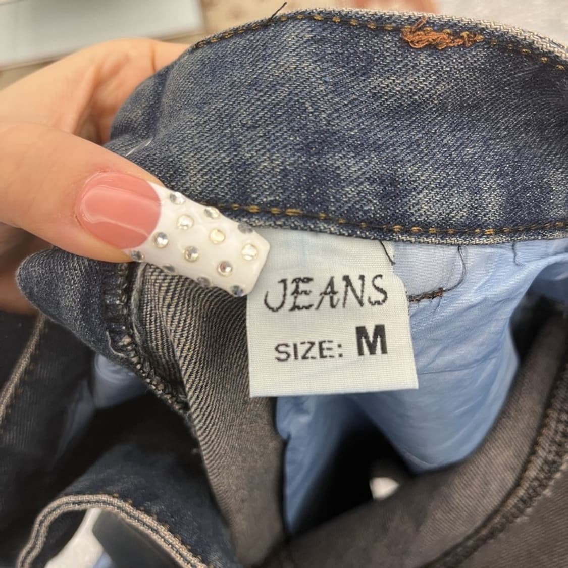 빈티지 올드스쿨 스트릿 힙합 워싱 카고 데님 롱스커트 M C10287 상품이미지5